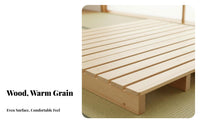Japanesedesign Foldable Slatted Bed Frame Moistureresistant foldable Floor Slat Frame Breathable Design Mattress Foundation Headboard-Less for Minimalists, Small Space Dwellers, Guesthouse Owners, floor mat Room, Apartment, Temporary Housing