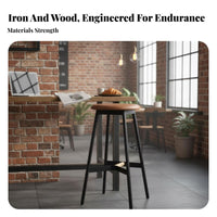 Round Backless Stool Nordic Design Bar Chair Minimalist Design for Pub, Counter