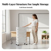 With Wheels Movable Bookshelf Cart Easy to Move Wheeled Classroom Library Cart Space Saving for Children, Office Workers, Study Room