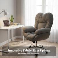 Adjustable Height Cushioned Swivel Recliner Sofa-Like Comfort Recliner with Footrest Reclining Function Office Chair Ergonomic Design for Students, Homeowners, Bedroom, Study Room, Reading, Short Restping