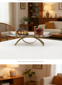 Light Luxury Metal Arch Tall Fruit Tray Decorative Piece