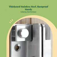 Stainless Steel Door Latch, No-Drill Barrel Bolt, Rust-Resistant Lock, Security for Wooden Doors, Cabinets, Gates