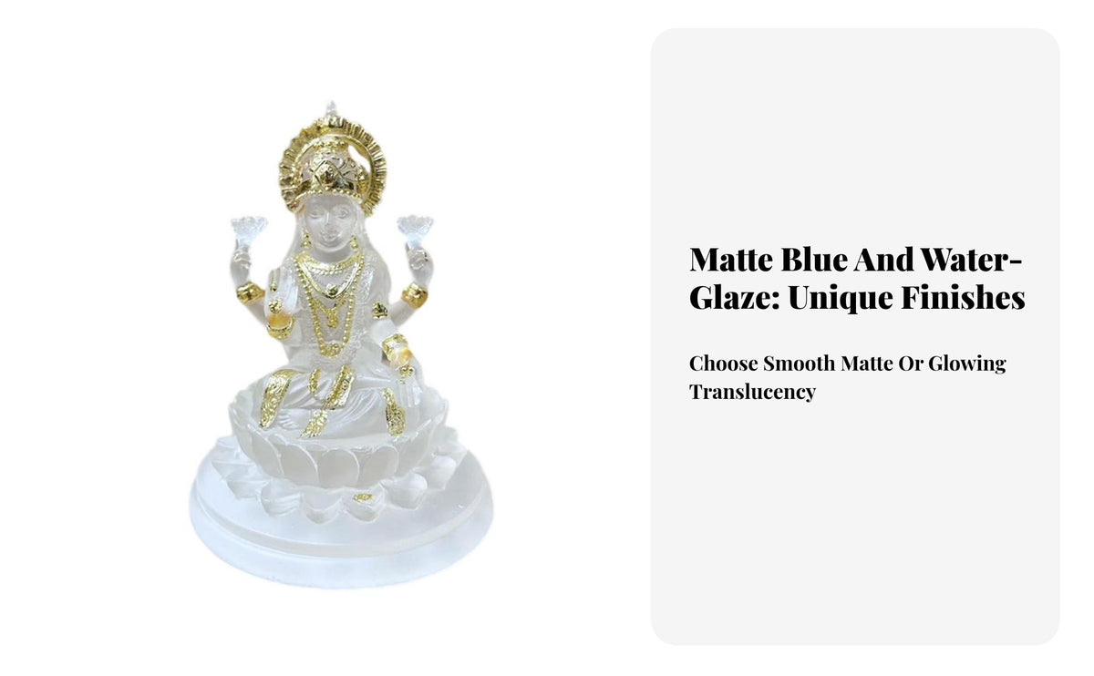 Deity Figurine with Pedestal | Ornate Gold Detailing, Compact Tabletop Design, Multi-Armed deity Statue, for Altar