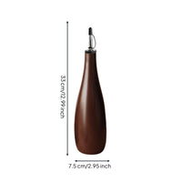 Ceramic Oil Bottle Non-dripping Spout Oil and Balsamic Dispenser Controlled Pouring Balsamic Pourer Bottle for Home Cooks, Dining Table, Barbecue