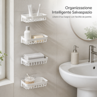 Wall-Mounted Facial Tissue Dispenser and Storage Box for Bathroom Vanity