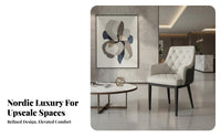 Light Luxury and design Upholstered Shell Chair Modern Design Indoor Furniture Slim Metal Legs Sturdy Construction for Interior Designers, Office Professionals, Business Owners, Dining Room, Reception Area, Bedroom, perusing reading corner