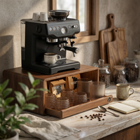 Coffee Machine Stand Multifunction Counter Shelf Rack Space Saving for Sideboard