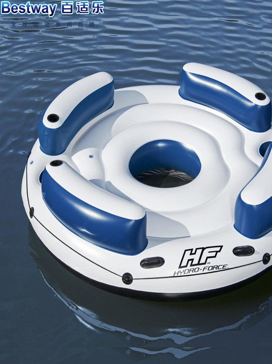 Bestway43536多人浮岛大型水上浮排浮床躺椅漂浮休息充气玩具海上