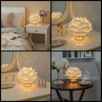 Rose Table Lamp Corded Rose Lamp Sculptural Romantic for Bedroom, Reading Corner