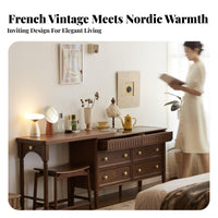 Retractable Dressing Table with Cabinet expandableable Design Bedroom Furniture