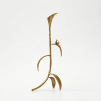 Candlestick Holder with Bird Slender Decor Gold for Sideboard