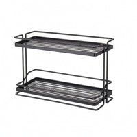 Counter Shelf Organizer with Two Tiers Ventilated Countertop Shelf Organizer