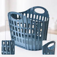 Laundry Basket Foldable Clothes Basket Laundry Hamper Plastic Ventilated for Bathroom, Dorm Room
