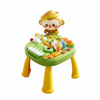 Multifunction Musical Activity Table Educational Toddler Learning Table Busy Board Design Interactive Baby Music Station LED Lights for 1-3 Years Old, Indoor