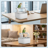 Desktop Bird Stand and Parrot Training Stand with Tray, Desktop Bird Perch, Parrot Training Station for Cockatiel Training