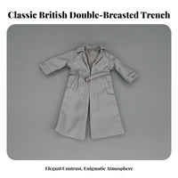 Doll Trench Coat Long Sleeves Knee Length BJD Trench Coat