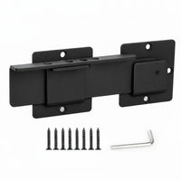 Thickened Steel Heavy Duty Slide Bolt Padlock Compatible Padlockable Security Latch Adjustable Tension Surface Mount Gate Bolt for Outdoor