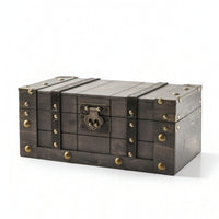 Storage Chest with Hinged Top Rustic Storage Chest Decorative Furniture for Living Room