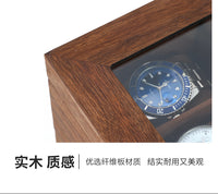 Walnut Wood Watch Storage Box with Window and Lock for Men and Women, Home Use
