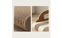 Cat Scratcher Lounger Corrugated Cat Scratcher with Catnip Ball Interactive Pet Accessory for Cats, Kittens