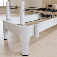 Pilates Reformer Padded Upholstered Pilates  Bed Portable Exercise Machine for Studio, Home