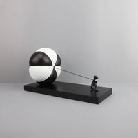 Child Pulling Balloon Statue Whimsical for TV Stand, Model Home