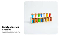 Wooden Memory-Matching Game Brightly Colored Color Memory Game Smooth Surface Educational Toy