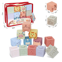 Infant Soft Building Blocks Set - 12 Pieces, Teething Toy, Hand-Eye Coordination