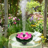 Bird Bath water feature with Lotus Flower Spray, built-in Pump Brushless Motor, Decorative water feature for Pond Oxygenation Garden