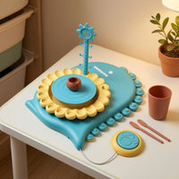 Child-Friendly Dinosaur Pottery Wheel Safe Pottery Wheel Kit with Painting Kit Allall-Inclusive Portable for Students, Playroom