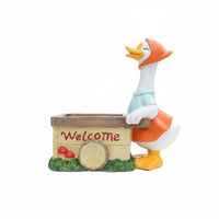 Cartoon Goose Planter Compact Goose Planter Freestanding House Decoration for Garden