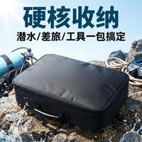 亚马逊黑色手提多功能布艺收纳包 防尘潜水钓鱼装备收纳潜水镜