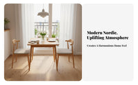 Square Dining Table with 4 Chairs Space-Saving Kitchen Furniture Minimalist Design Nordic Look and Feel for Apartment Dwellers