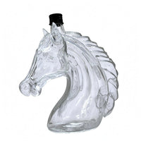 Horse Head Bottle Molded Glass Horse Bottle Home Bar Display for Liquor Storage
