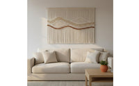Macrame Wall Tapestry Beige Home Decor Easy to Assemble