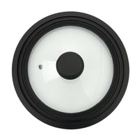 Strengthened Glass Lid with Silicone Edge Vented Glass Lid with Silicone Edge Flexible for Home Cooks