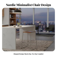Nordic Design Transparent Highrear Stool Light Luxury Bar Seating Minimalist and aesthetic Counter Chair Easy to Clean for Business Owners, Interior Designers, Cafe, Restaurant, Kitchen, Dining Room