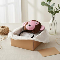 Monkey Costume Accessory Set Brown and Rose Creature Dress-up Kit Soft Material