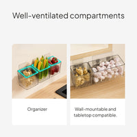 Wall-Mounted Kitchen Storage Basket, Breathable PET