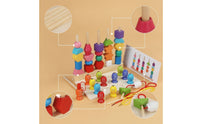 Safe Wooden Sorting Toy with Fishing Game Early Learning Geometric Shape Stacker with Fishing Rod Preschool Matching Game Child-Led for Playroom