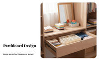 3 Pieces Underwear Compartment Box Set cleanable Drawer Organizer Foldable