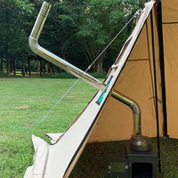 Portable Charcoal Stove with Chimney Pipe for Camping