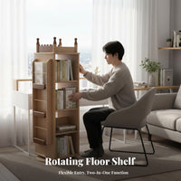 Rotating Tree book rack Space-Saving Book Rack Large Capacity for Students, Children, Study Room, Bedroom