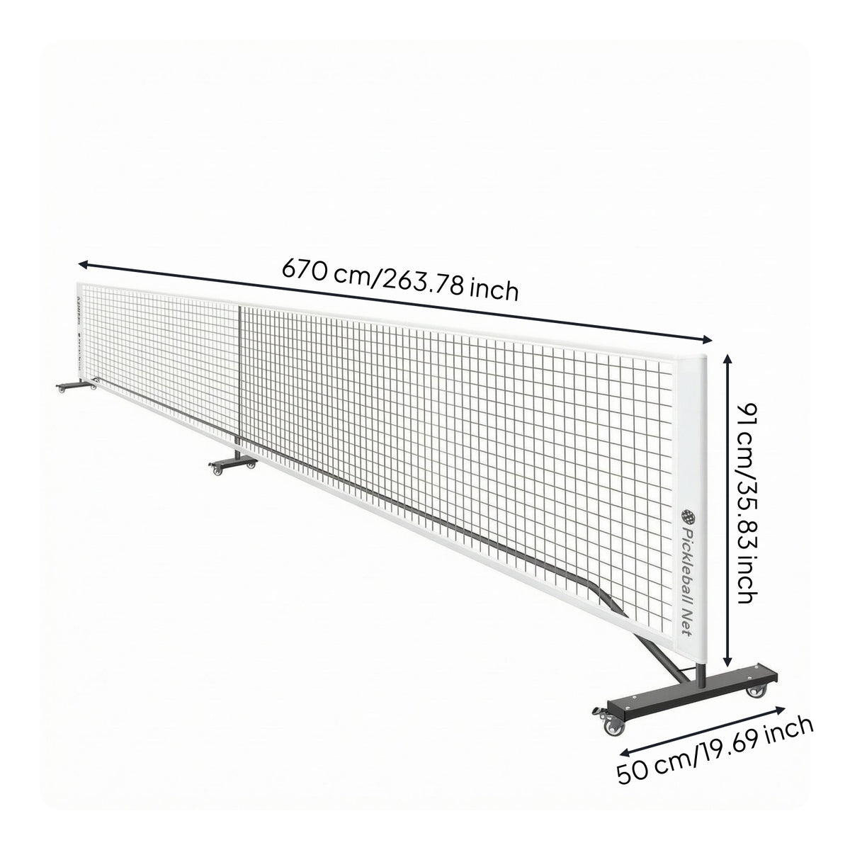 Pickleball Net Set Indoor Outdoor Pickleball Net System Black Mesh