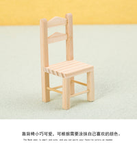 1/12 Dollhouse Miniature Furniture Photography Prop Wooden Chair Model