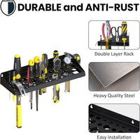 51-Hole Wall-Mounted Tool Storage Rack for Screwdrivers, Pliers, Wrenches