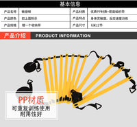 厂家批发乃力足球训练敏捷梯步伐训练绳阻力伞跳格梯训练套装地钉