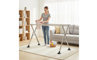 Double-Rod Clothes Drying Rack Freestanding Clothing Drying Rack Wind-Resistant Space-Saving for Balcony, Patio