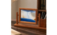 Sand Art Frame with Pen Holder Rectangular Rotating Sand Art Frame Relieving Desk Organizer for Professionals, Students, Office