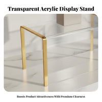 Acrylic Perfumes Display Stand Versatile Use Acrylic Display Riser Easy to Clean U-Shaped Riser Shelf for Collectors, Shop Owners, Exhibition Show